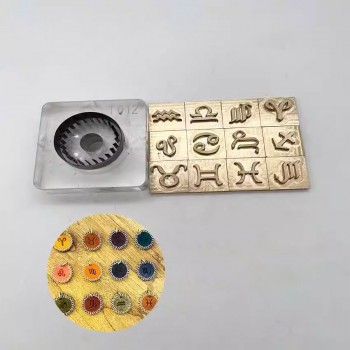 12 constellations leather stamp with leather die