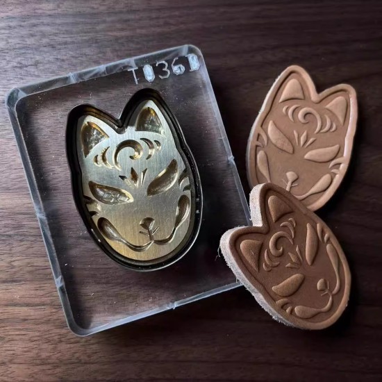 Fujiyama, Great wave, Dharma, Ninjia mask leather stamp with leather die Fujiyama, Great wave, Dharma, Ninjia mask leather stamp with leather die