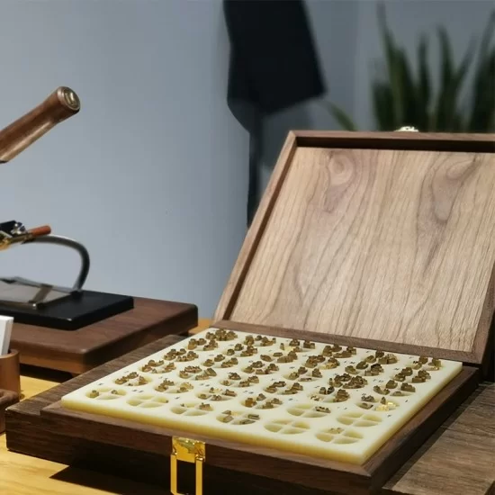 Brass, stamp, alphabet, case