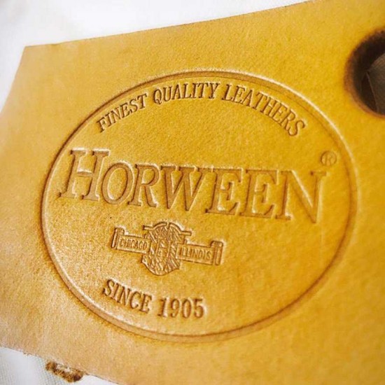 H, Dior, LOEWE, Mulberry, Moynat, Harley-Davidson, Horween, copper hot stamp logo
