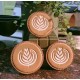 Latte art leather stamp with leather die Latte art leather stamp with leather die