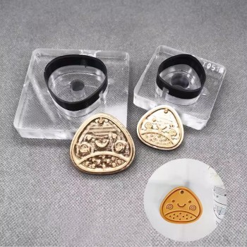 Rice ball leather stamp with leather die