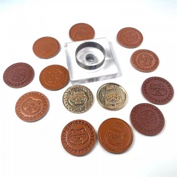 Tiger leather stamp with leather die