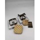 Waffle leather stamp with leather die