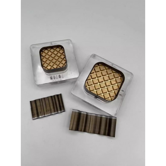 Waffle leather stamp with leather die