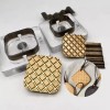 Waffle leather stamp with leather die