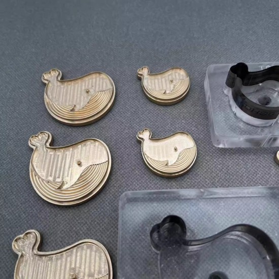 Whale leather stamp with leather die