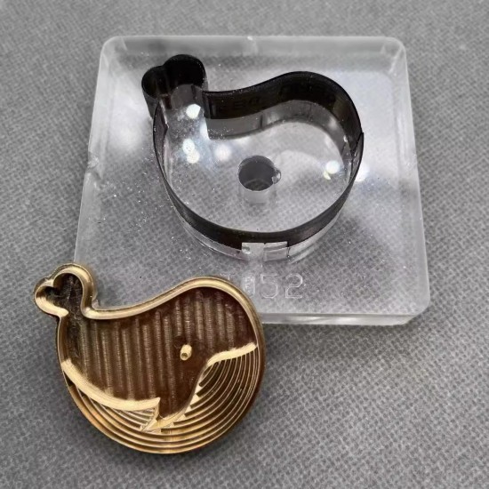 Whale leather stamp with leather die