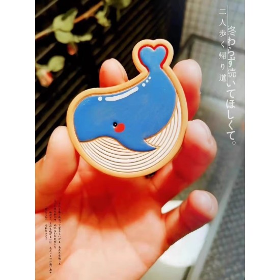 Whale leather stamp with leather die