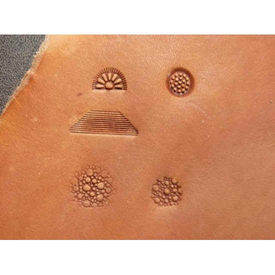 Leather stamp, leather craft tools, leathercraft tool, center flower-3