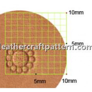 leathercraft tools leather stamp Craft Japan A800 Center Flower  leather tooling