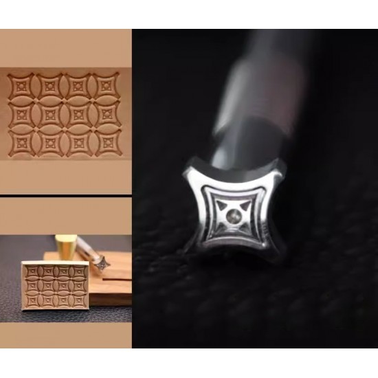 Leather stamp, leather craft tools, leathercraft tool, Geometric-25