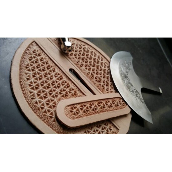 leathercraft tool, leather craft tool, leather stamps, Geometric-7