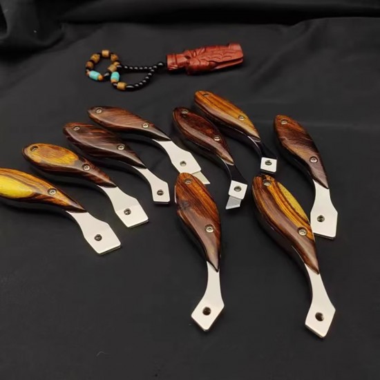 Leather blade clamp knife Leather blade clamp knife
