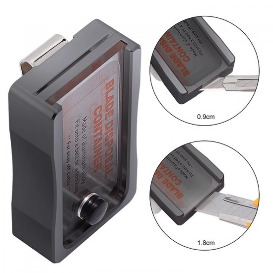 Blade disposal container with breaker