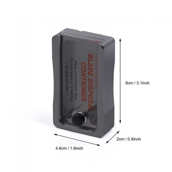 Blade disposal container with breaker