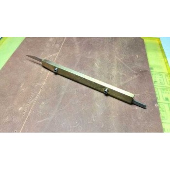 Better than Blanchard - Brass leather cutting knife - RWL-34 steel made blade