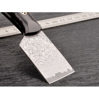 Leather knife, leather cutting knife, leathercraft tool, Damascus steel, No.1