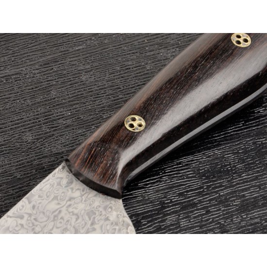 Leather knife, leather cutting knife, leathercraft tool, Damascus steel, No.1