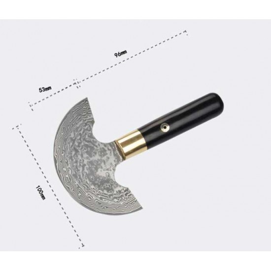 Round knife, leathercraft cutting knife, leathercraft tool, Damascus steel, No.4 Round knife, leathercraft cutting knife, leathercraft tool, Damascus steel, No.4