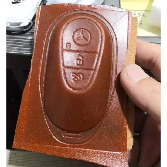 PU Leather Key Fob Cover Bag For Mercedes Benz – 3 Button Brown Remote Case