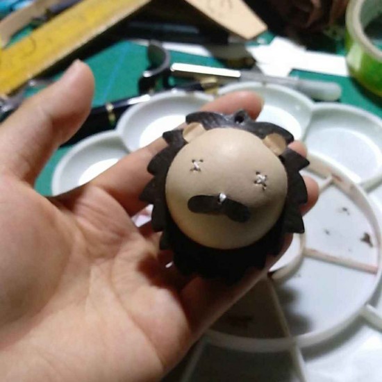 Leather animal moulds with leather die
