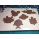 Leather animal moulds with leather die