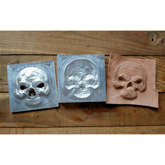 leather skull mould leathercraft tools metal mould