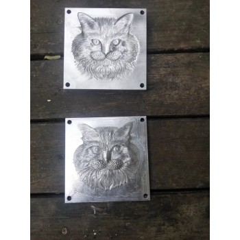 Space aluminium leather mould, wet leather mold, Ragdoll cat