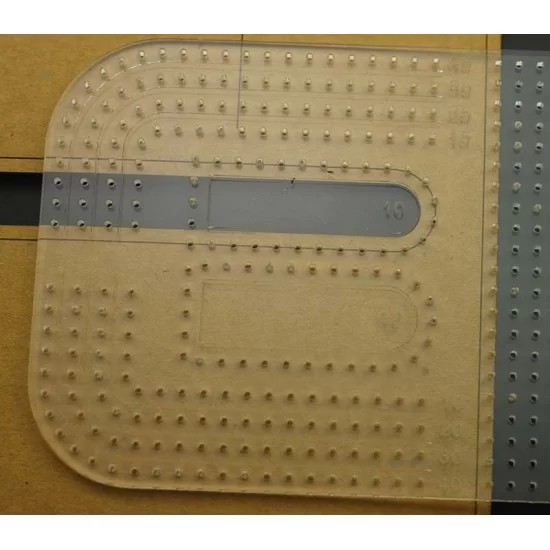 Acrylic template for stitching holes, stitching holes ruler