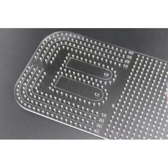 Acrylic template for stitching holes, stitching holes ruler