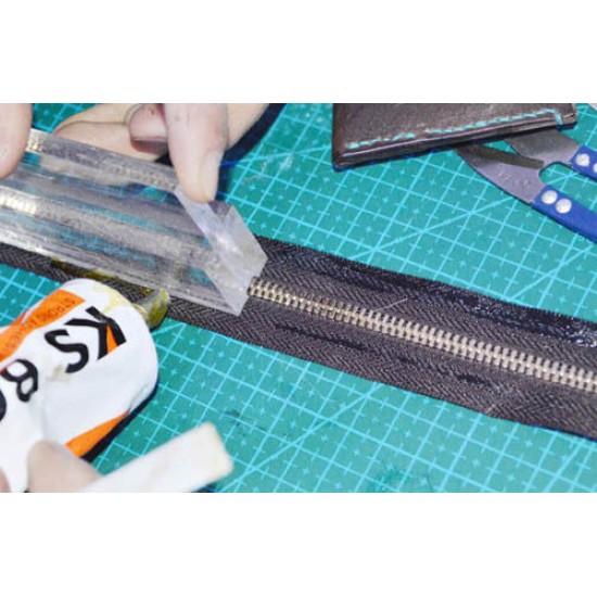 leather tool short wallet zipper install tool leather bag mould leathercraft awl
