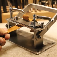 Portable leather skiver machine