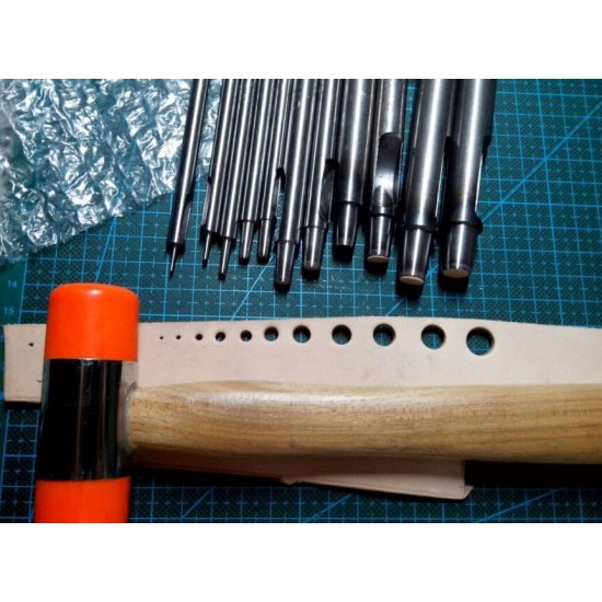 1mm-10mm High quality Round Leather Punches, very sharp, put through leather very easily 1mm-10mm High quality Round Leather Punches, very sharp, put through leather very easily