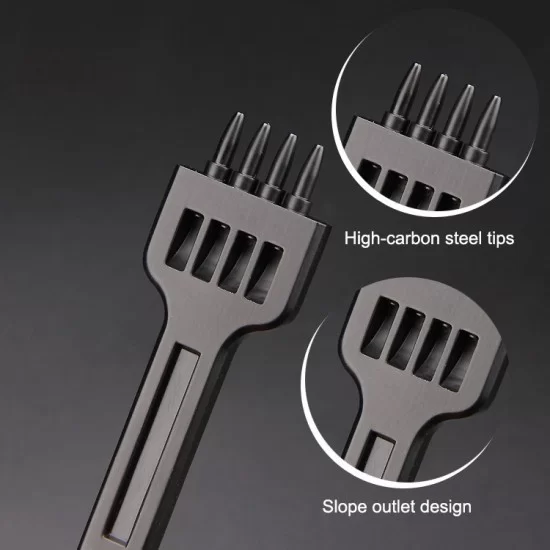 Leather Carving Tools Leather Round Hole Punch Thick Material Special Punching Tool Leather Tool Set. Leather Stitching Round Punch