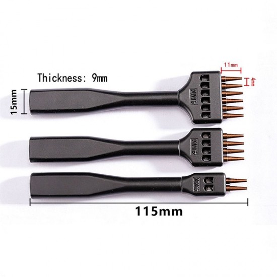 Free shipping - 4 5 6mm Spacing leather hole punches DIY Hand Perforated Round Stitching Punch Tools Hole Cut Leather Punching Tool 3pcs/set Free shipping - 4 5 6mm Spacing leather hole punches DIY Hand Perforated Round Stitching Punch Tools Hole Cut Leather Punching Tool 3pcs/set
