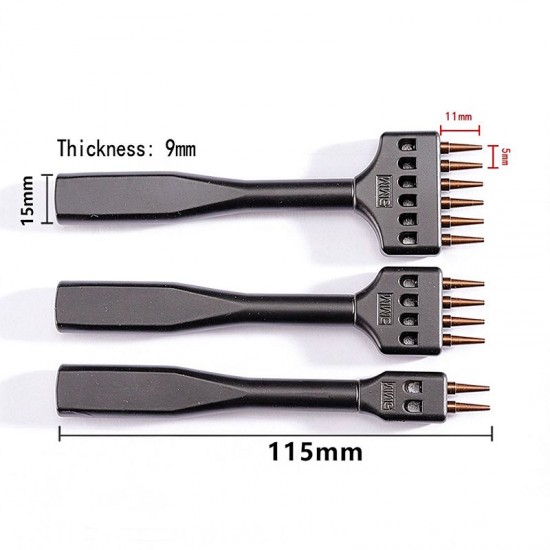 Free shipping - 4 5 6mm Spacing leather hole punches DIY Hand Perforated Round Stitching Punch Tools Hole Cut Leather Punching Tool 3pcs/set Free shipping - 4 5 6mm Spacing leather hole punches DIY Hand Perforated Round Stitching Punch Tools Hole Cut Leather Punching Tool 3pcs/set
