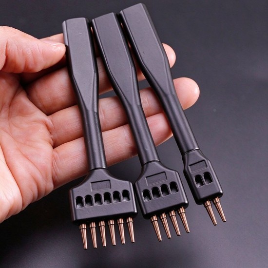 Free shipping - 4 5 6mm Spacing leather hole punches DIY Hand Perforated Round Stitching Punch Tools Hole Cut Leather Punching Tool 3pcs/set Free shipping - 4 5 6mm Spacing leather hole punches DIY Hand Perforated Round Stitching Punch Tools Hole Cut Leather Punching Tool 3pcs/set