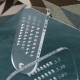 Free shipping acrylic key fob chisel hole ruler