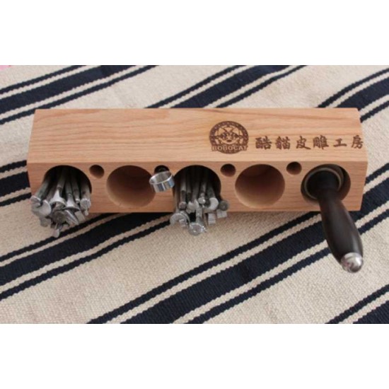 Leathercraft tool, Bobocat design leather tool shelf