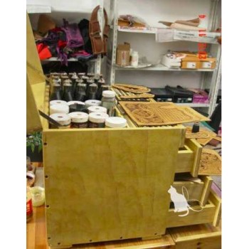 Free shipping worldwide-Leathercraft tools, leather tools shelf, leather tools cabinet, leather stamp stand
