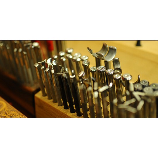 Free shipping worldwide-Leathercraft tools, wood leather stamp stand