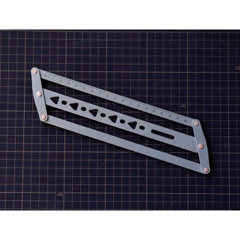 Leather waist belt hole ruler