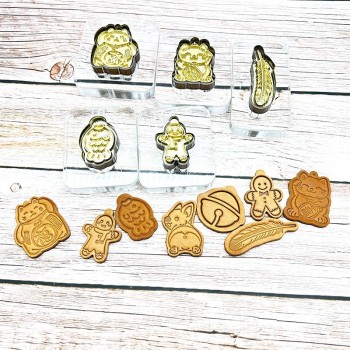 Cartoon leather stamp with leather die