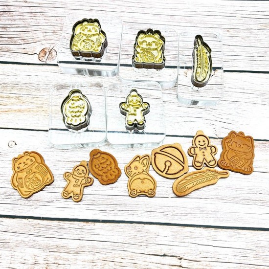 Cartoon leather stamp with leather die