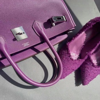 Hermes France HAAS Epsom leather Anemone P9