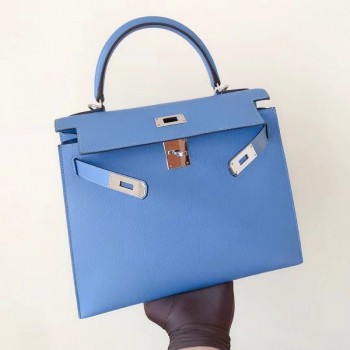 Hermes France HAAS Epsom leather Blue Paradise 2T