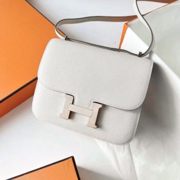 Hermes France HAAS Epsom leather Craie 10