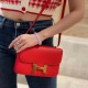 Hermes France HAAS Epsom leather Rouge Vif 53