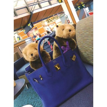 Hermes Germany Weinheimer togo leather Bleu Electrique 7T Hermes Germany Weinheimer togo leather Bleu Electrique 7T
